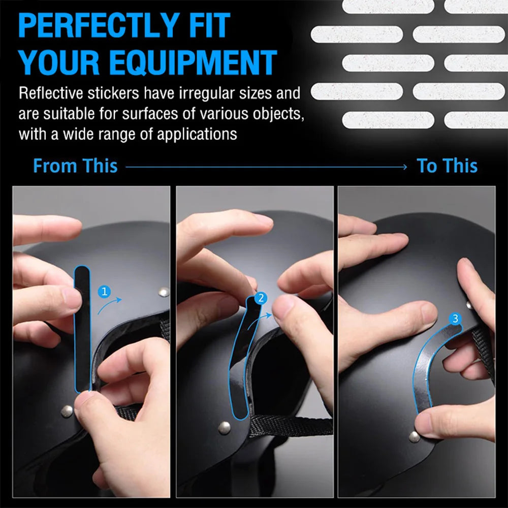 Reflective Helmet Warning Stickers for Night Safety - image 5