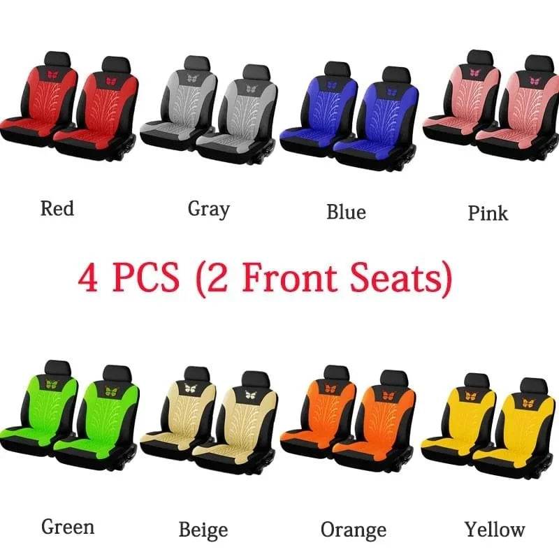 Butterfly Embroidery Car Seat Cover Set, Universal Fit