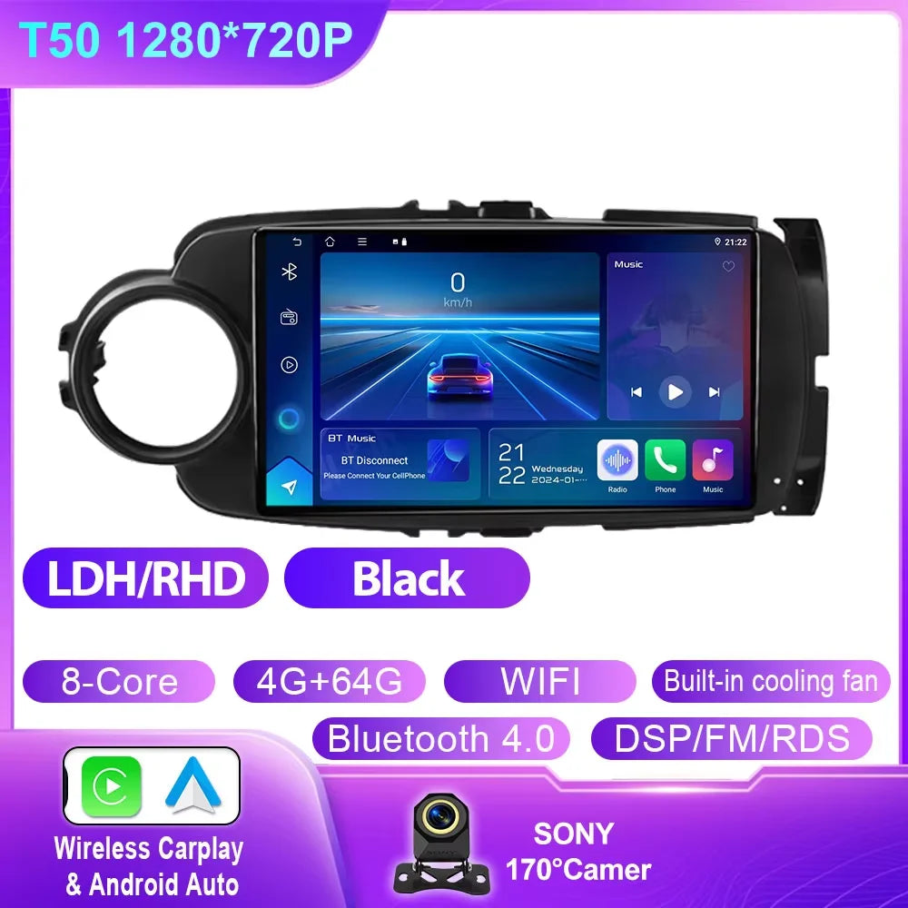 Toyota Yaris 2012-2017 Android Car GPS Radio Bluetooth - image 16