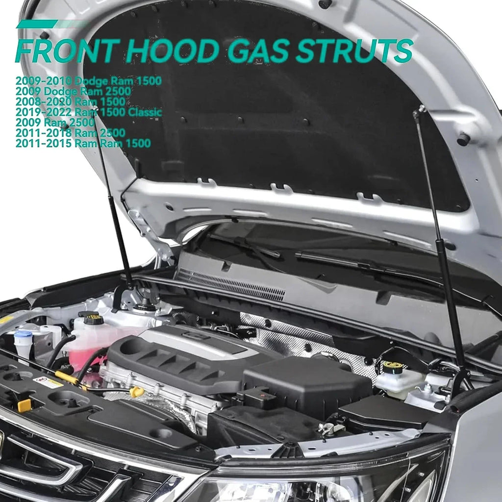 Dodge Ram Hood Gas Struts 2008-2022 Lift Supports (2pcs) - image 2