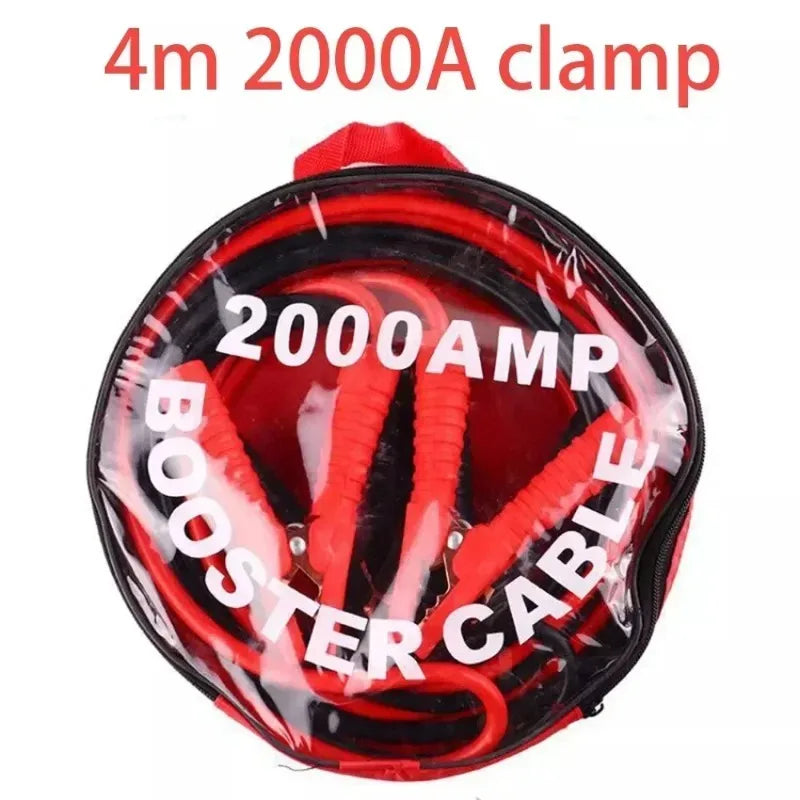 Suitable for Cars/SUVs/Trucks | Emergency Jump Start | Quick Start Booster Cables 4m 2000A Heavy-Duty Car Battery Jumper Cables