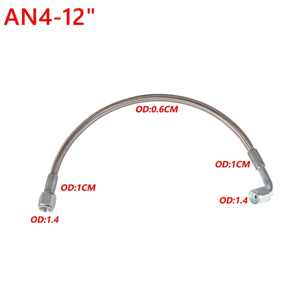 AN4 Braided Turbo Oil Feed Line Kit, 12 to 60 Inch - view 8