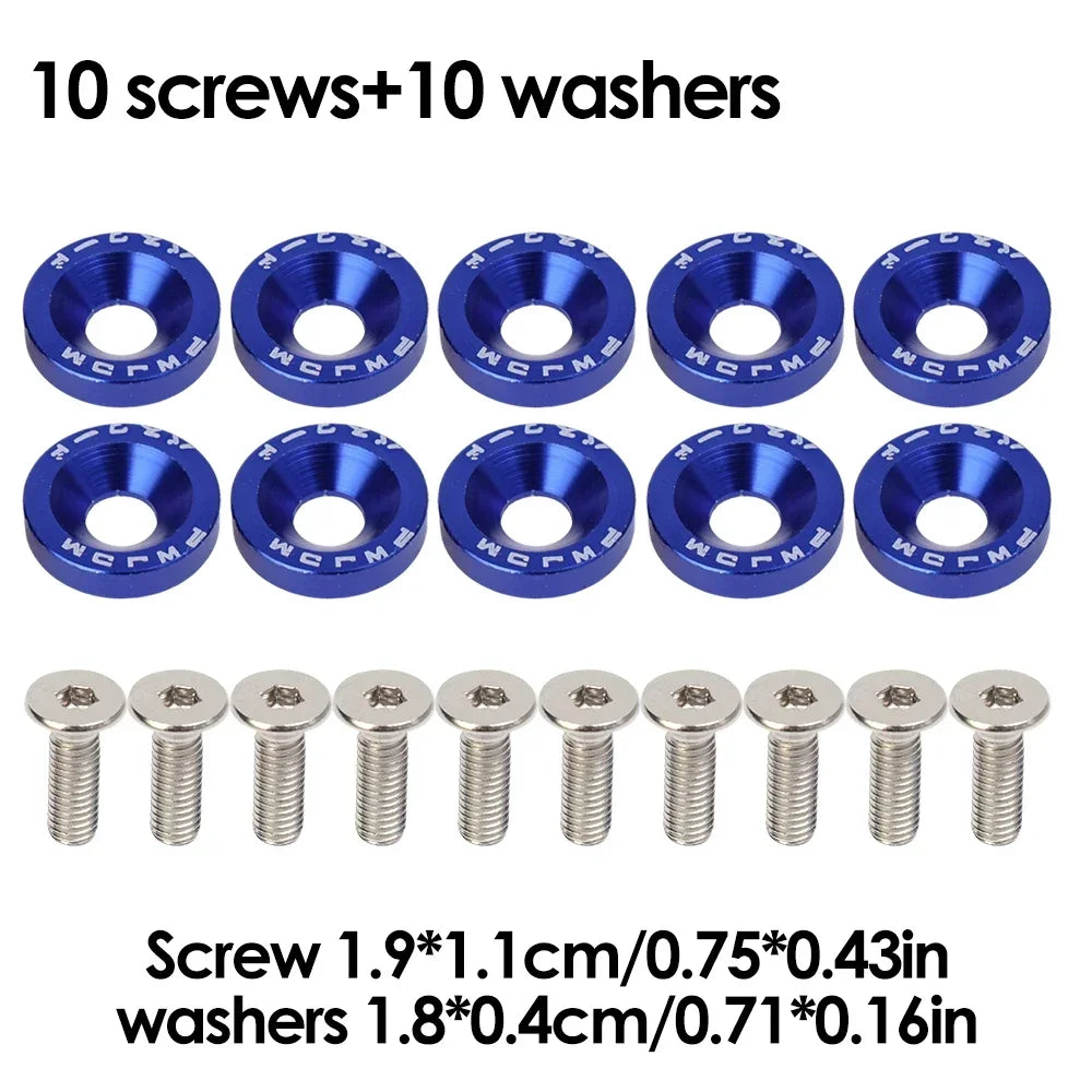 M6 Aluminum Bolt Set with Washers for Car Modifications - image 7