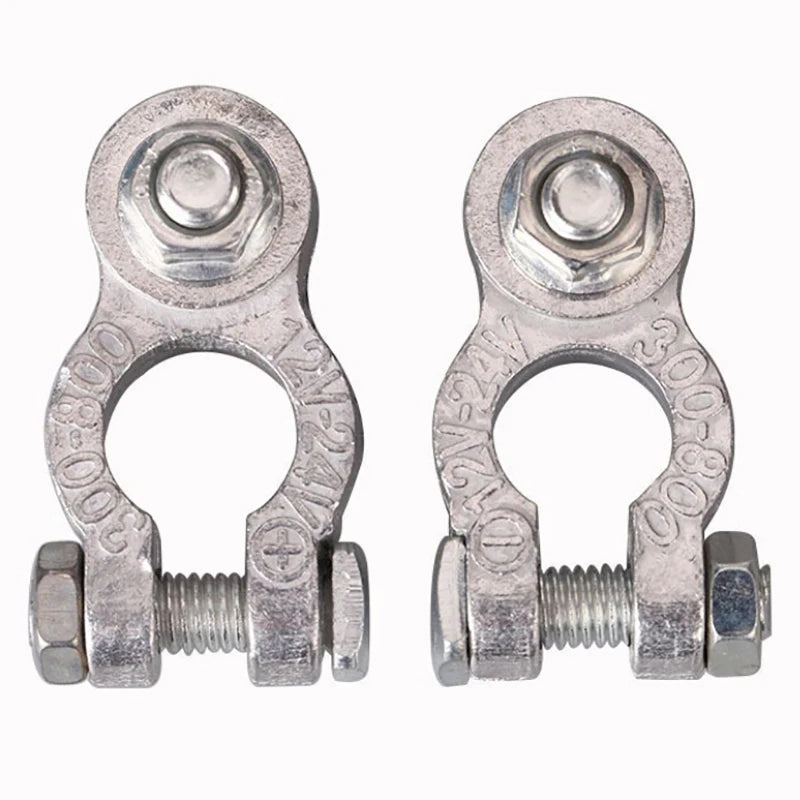 1 Pair Battery Terminal Clamp Zinc Alloy Positive & Negative Pole Auto Car Screw Connector Car Battery Terminal Clamp