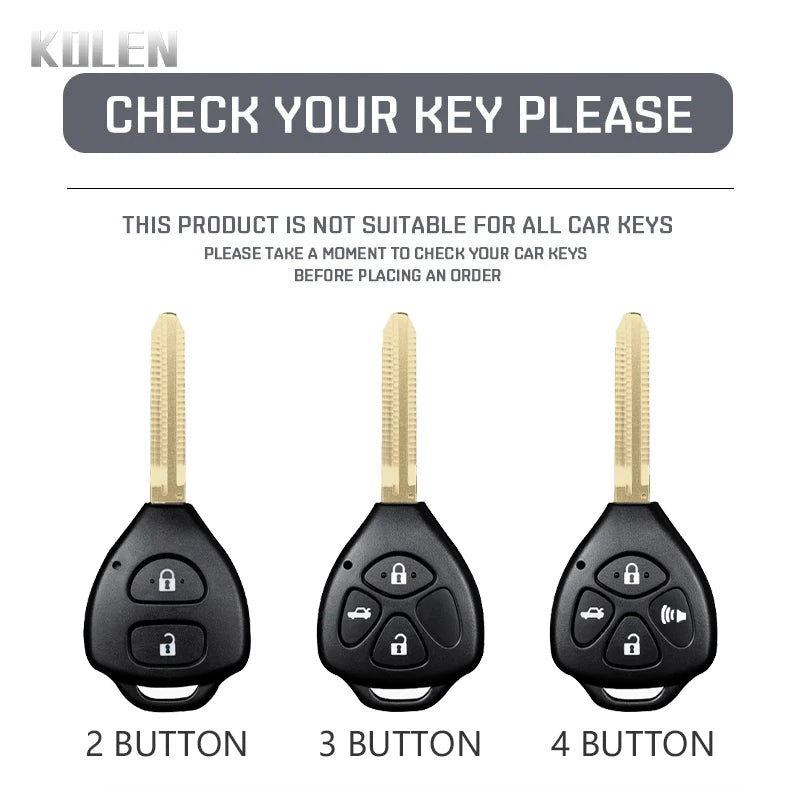 Toyota Carbon Fiber Smart Key Case Cover (Camry, RAV4, Corolla) - image 2