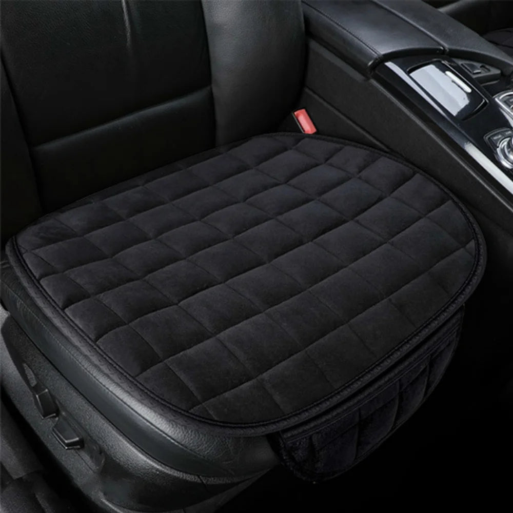 Plush Winter Car Seat Cushion with Anti-Slip Backing