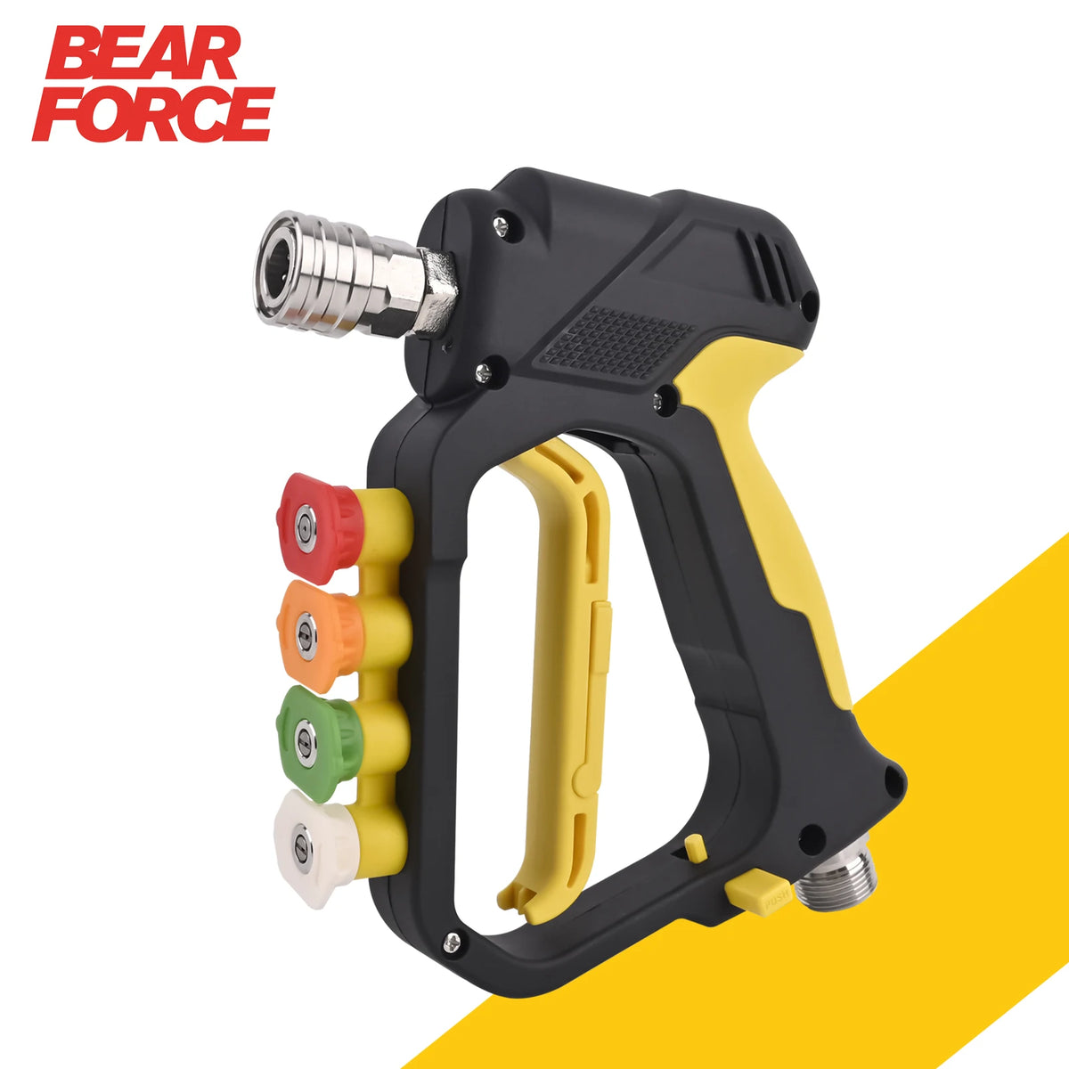 High Pressure Washer Short Spray Gun  Max 5000 PSI with Inlet M22-ID14mm & Outlet 1/4” Quick Connector & Nozzle Tips Holder
