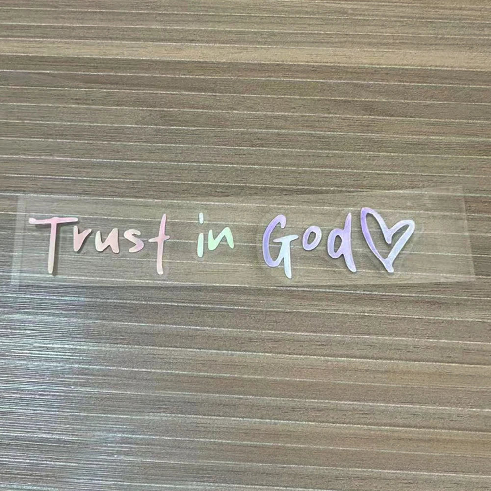 Trust In God Rearview Mirror Car Decal