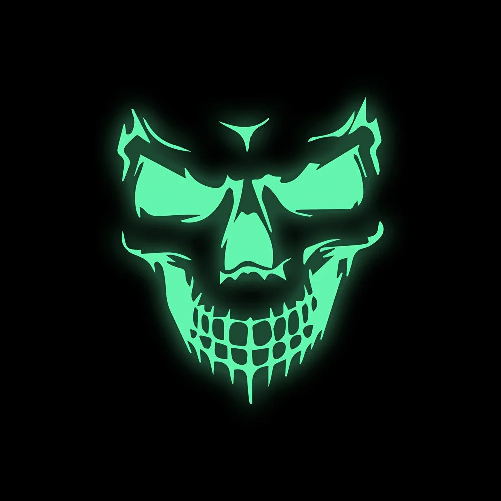 Multicolor Skull Face Vinyl Sticker Set for Car, Motorcycle and Helmet - view 17
