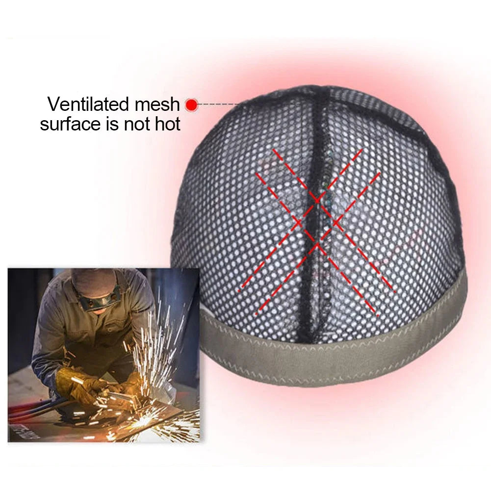 Cotton Welding Cap Hat Sweat Absorption Welders Retardant Helmet Adjustable Application To Welding Safety Protective Helmet