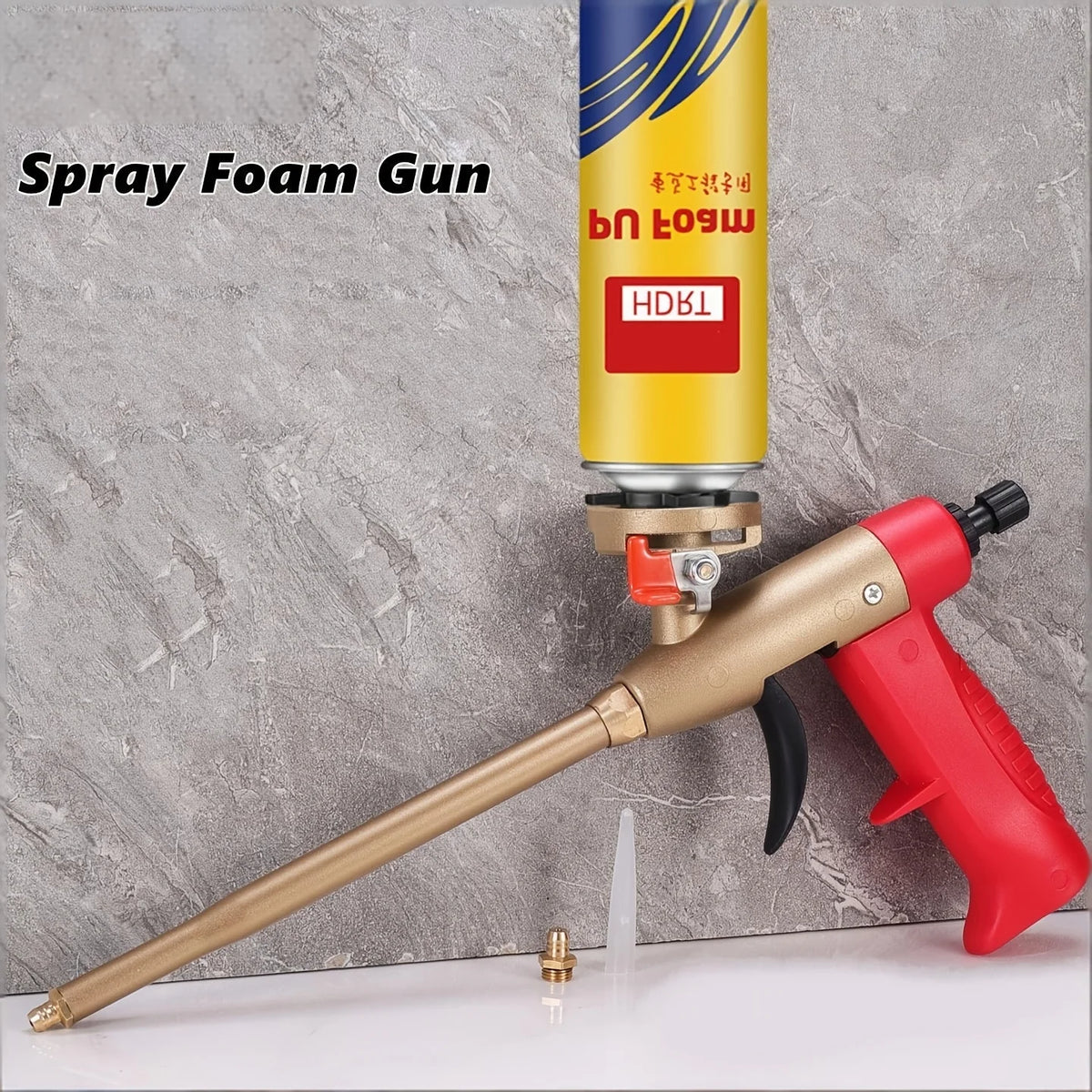 Metal body foam spray gun, polyurethane sealant applicator for renovation