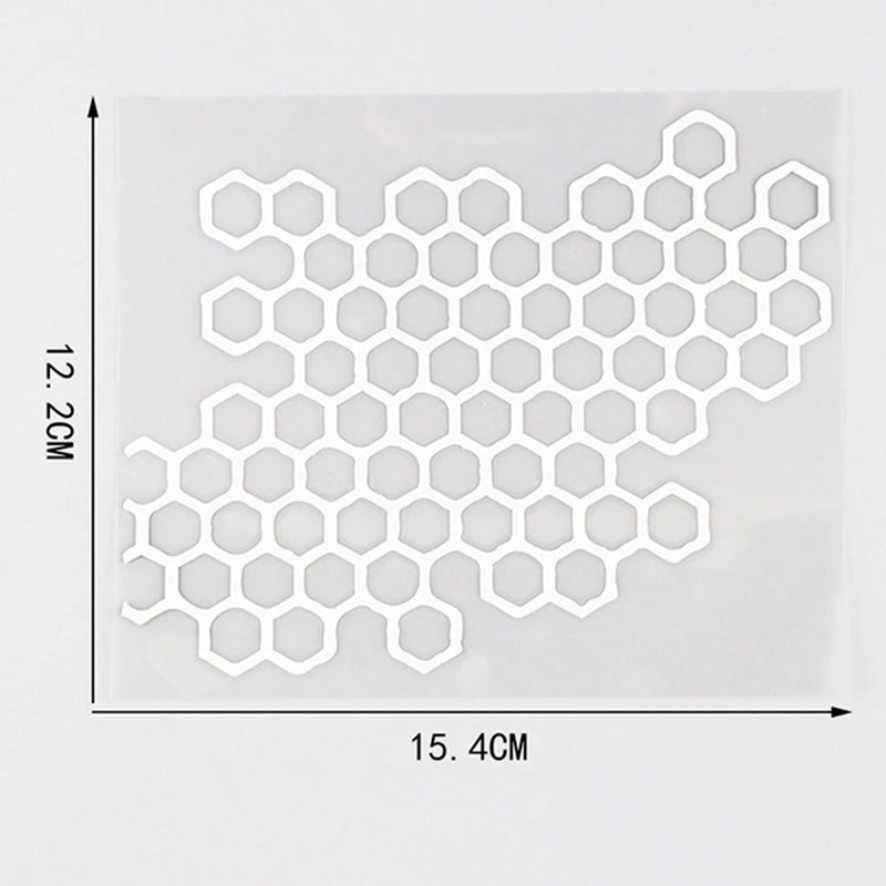 Honeycomb Motorcycle Helmet Decal, Waterproof Vinyl Sticker - view 17