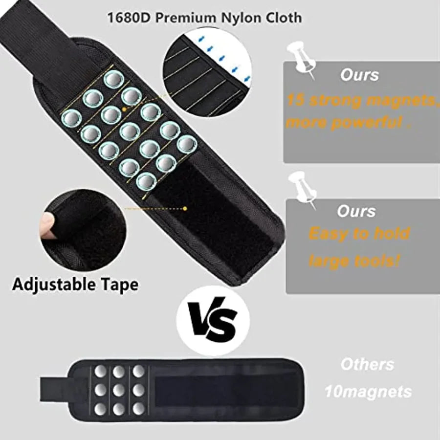 Magnetic Wristband for Holding Screws,Nails Drilling Bits,Wrist Tool Holder Belts with Strong Magnets,Cool Gadgets for Men, wome