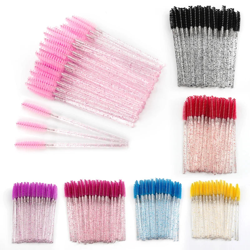 Eyelash Brush Set – 5/50 Pcs Makeup & Mascara Applicator Wands - image 4