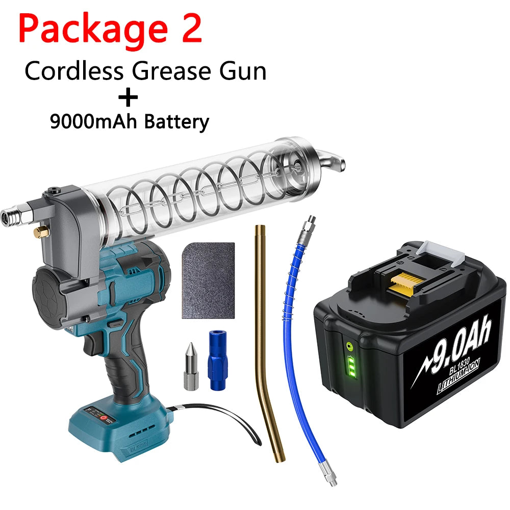 Brushless Electric Grease Gun Wireless High-Pressure Compatible with 18V Battery