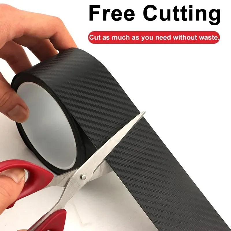 Carbon Fiber Protective Film Strip for Door Sills & Mirrors, Anti-Scratch