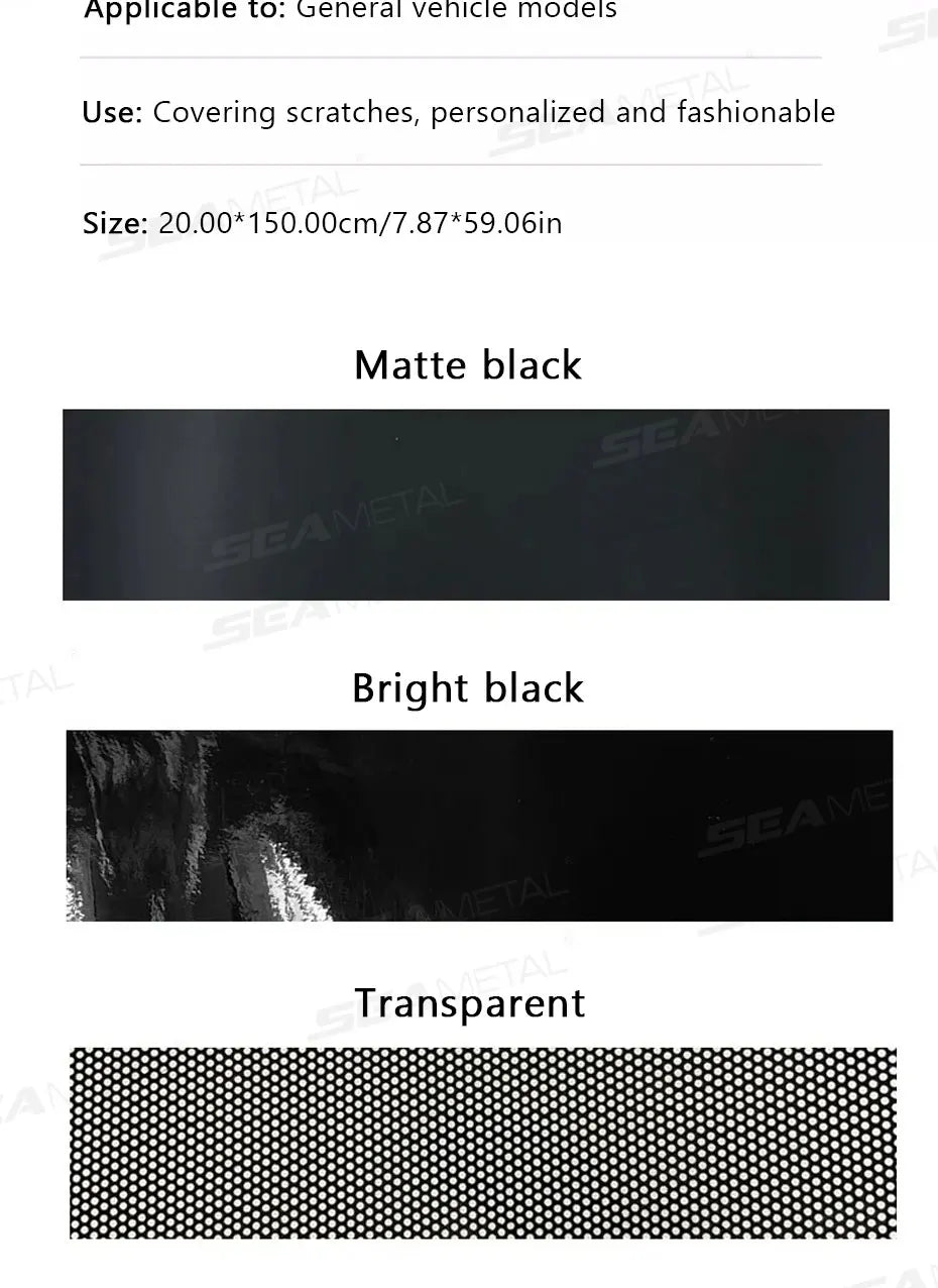 Front Windshield Sun Strip Sticker with Grid Pattern, 59 x 7.9 in