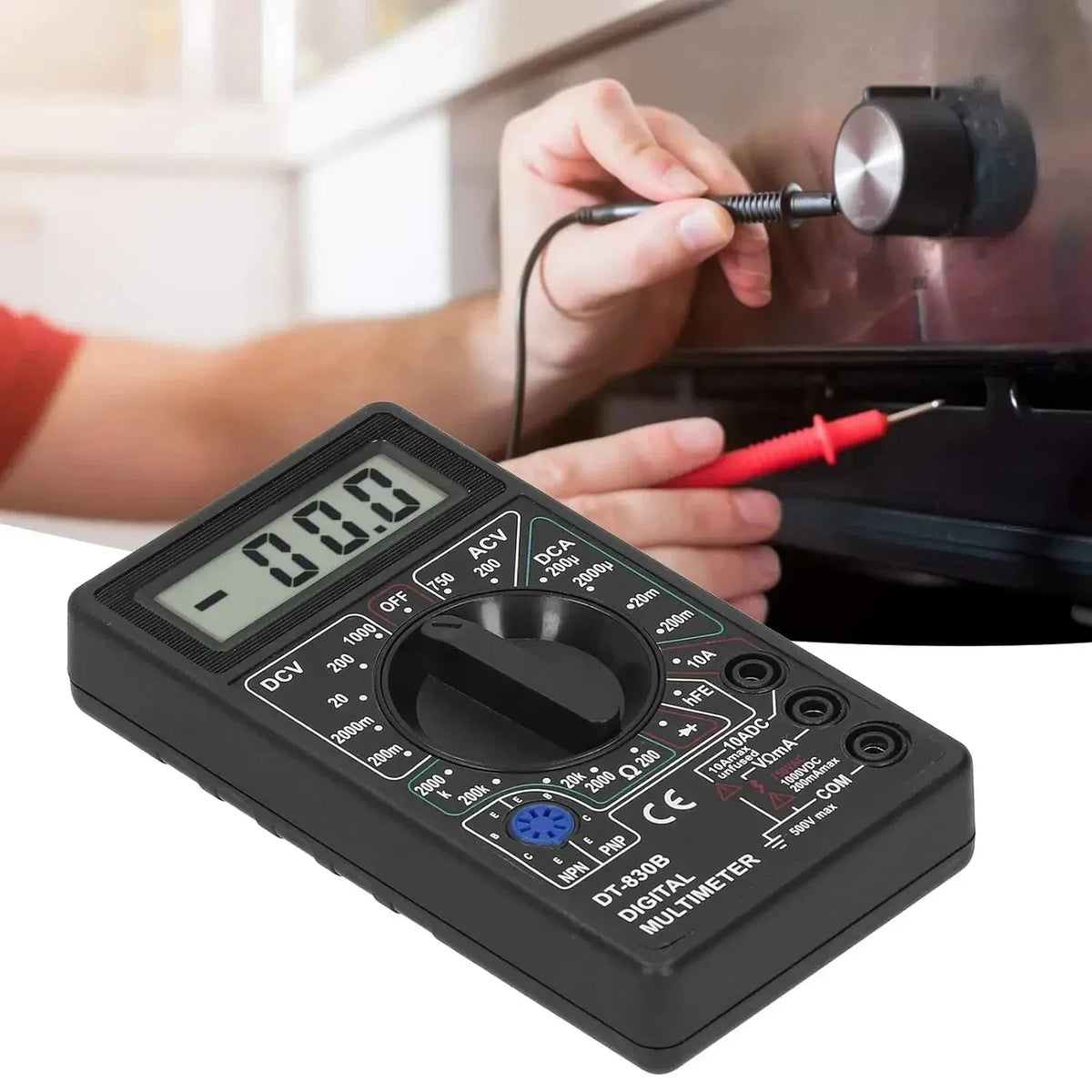 DT-830B Digital Multimeter Digital Voltmeter Ammeter Handheld Multimeter Black