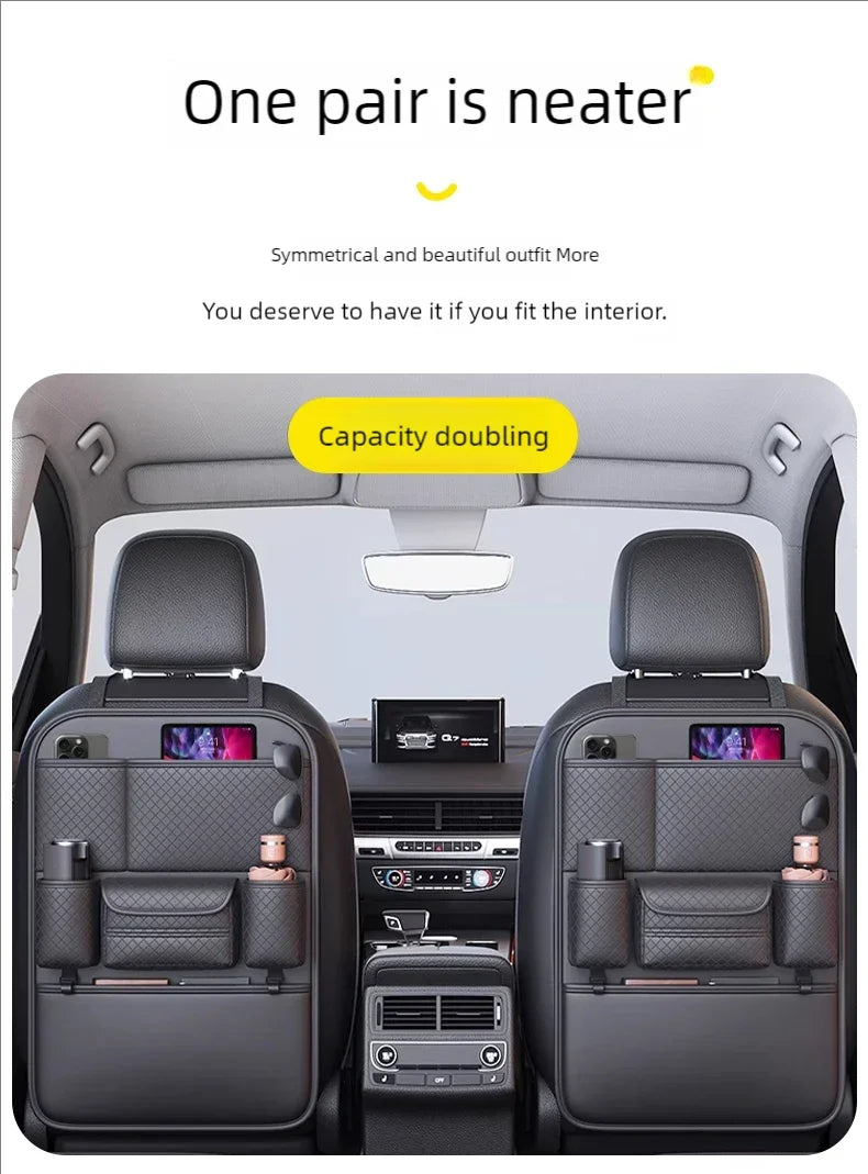 Car Seat Back Organizer with Kick Mat
