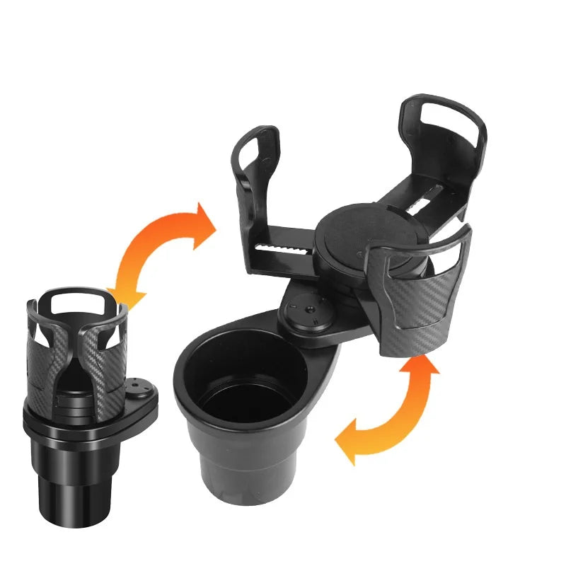 Car Mounted Cup Holder Rotating Car Double-Layer Storage Rack Cup Holder Center Console Beverage Rack