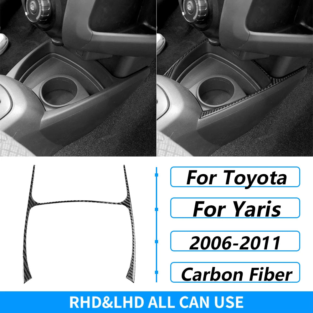 Carbon Fiber Gear Shift Panel Cover Trim for Toyota Yaris 2006-2011 - image 22