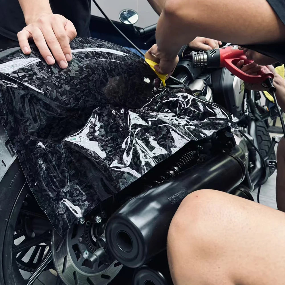 Glossy Carbon Fiber Vinyl Wrap Film for Car Auto Tuning - image 5