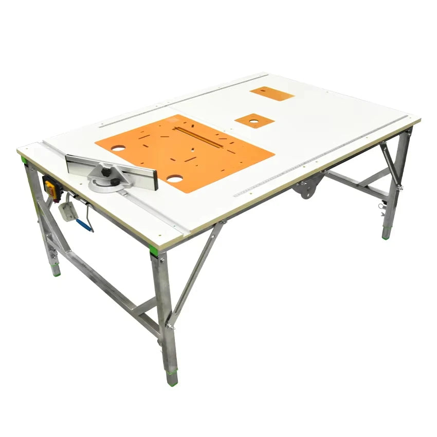 Multifunctional Woodworking Workbench Portable Folding Saw Table for DIY 80x120cm