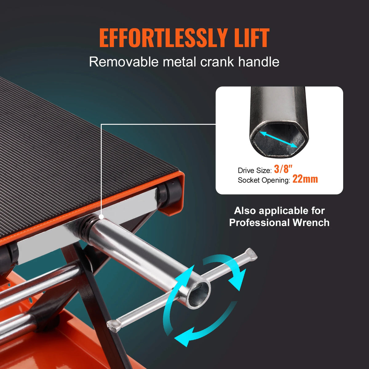 SucceBuy 1100lb Motorcycle Scissor Lift Jack with Safety Pin - image 3