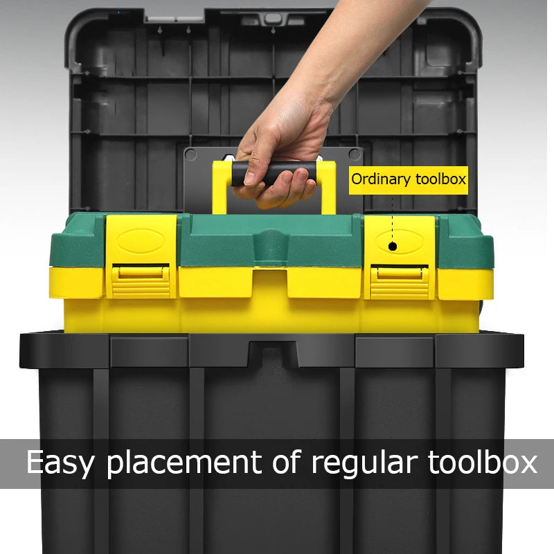 Large Capacity Tool Box Multifunctional Household Portable Tool Box 22/24inch Hardware Car Tool Box Organizer Tool Storage ﻿