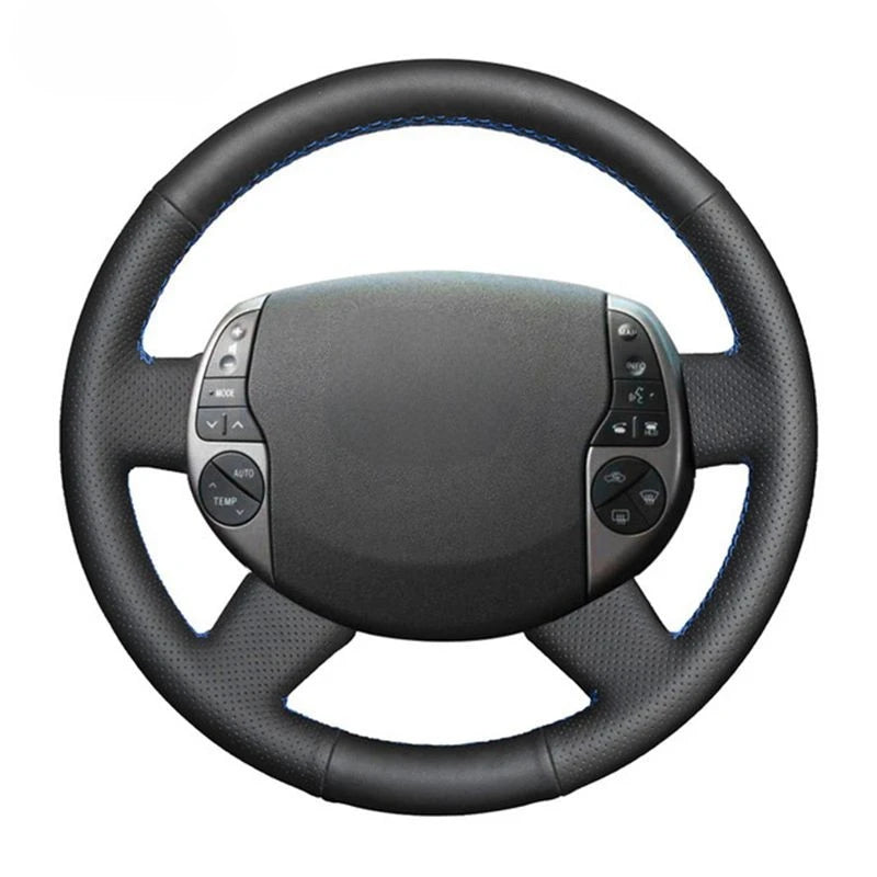 Custom Fit Leather Steering Wheel Cover for Toyota Prius 2004-2009 - image 2