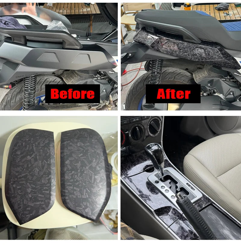 Waterproof Self-Adhesive Carbon Fiber Wrap Film for Car & Motorcycle - image 12