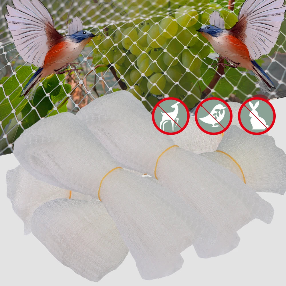 Extra-Strong Nylon Anti-Bird Garden Net – Reusable Plant Cover