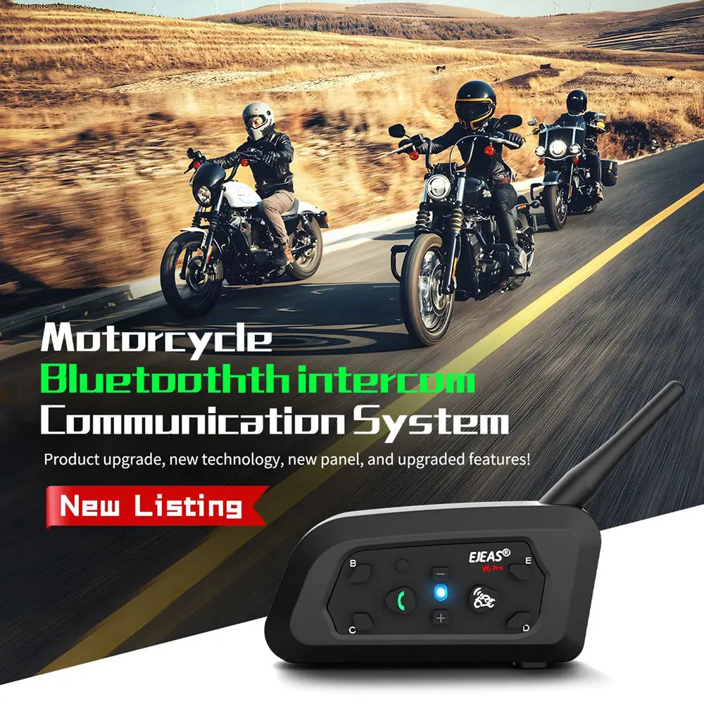 EJEAS V6 Pro+ Motorcycle Bluetooth Intercom Headset, 800m IP67 - image 8