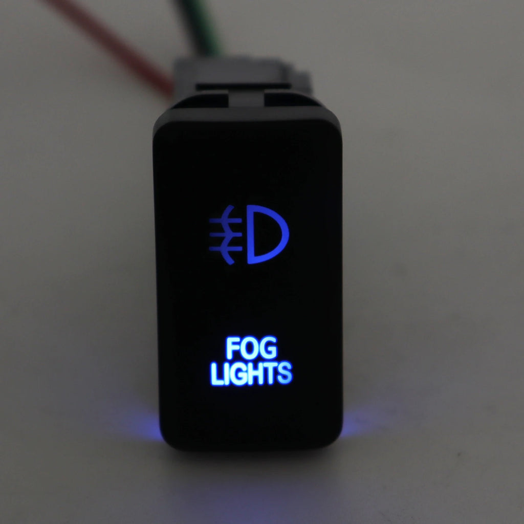 Waterproof LED Push Button Switch Blue Backlight for Toyota - image 13