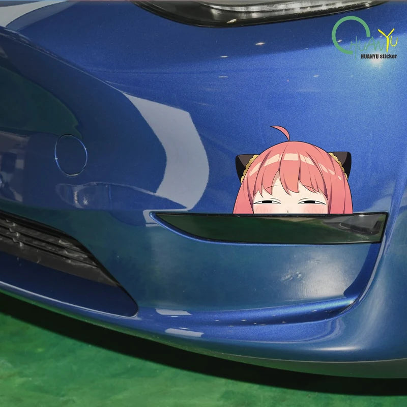 Cartoon-Style Reflective Car Sticker for Doors and Interior Panels
