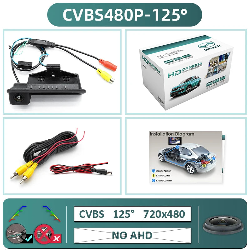 1080P AHD Backup Camera for BMW 3/5/X Series with Night Vision - image 20