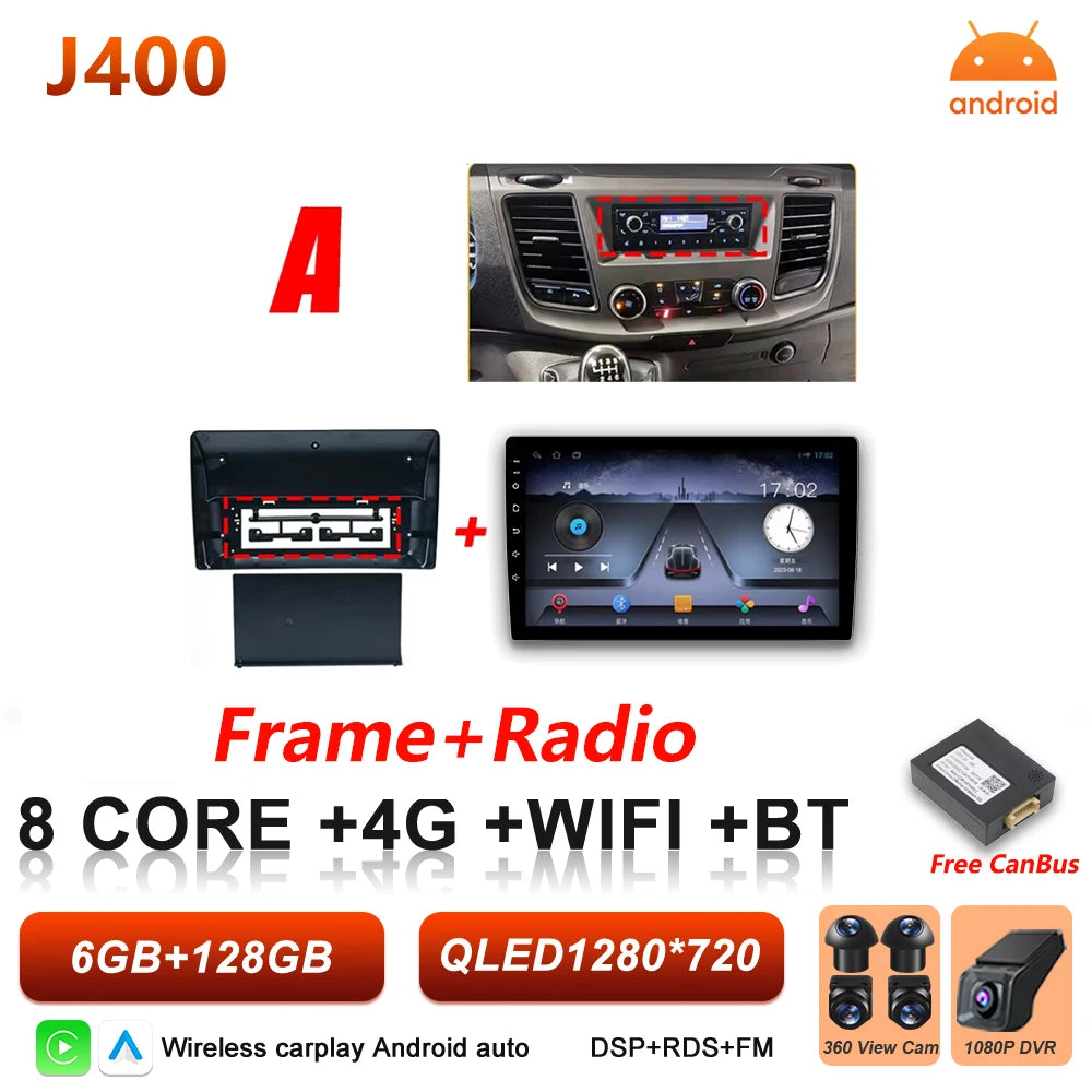 Android 16 Car Radio for Ford Transit Custom & V363 - Wireless CarPlay - image 21