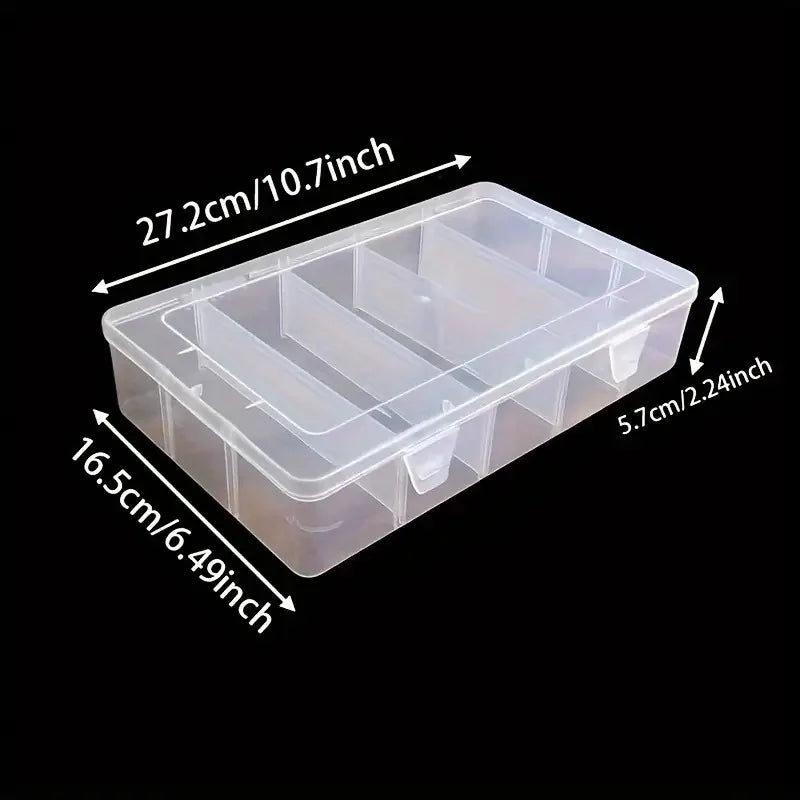 5-Compartment Transparent Hardware Storage Box