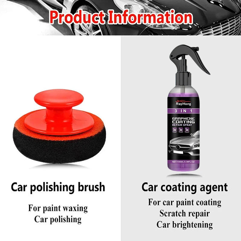 Graphene Ceramic Coating Spray for Car Paint and Glass, 100ml