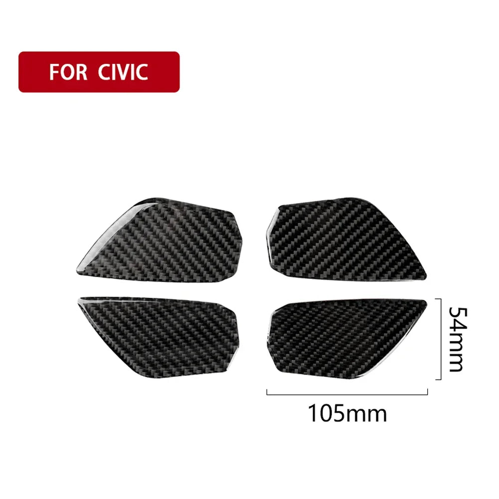 Door Handle Bowl Cover Trim Stickers for Civic 2016-2019, 4-Pack