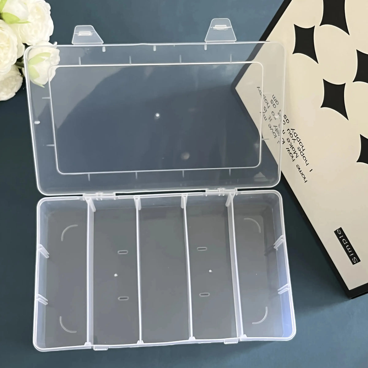 5-Compartment Transparent Hardware Storage Box