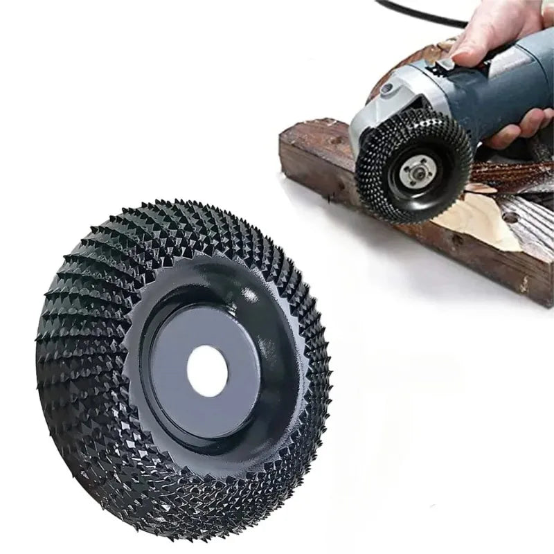 1PC Wood Carving Disc Grinder Wheel Disc 4 Inch Wood Shaping Wheel Wood Grinding Shaping Disc for Angle Grinders