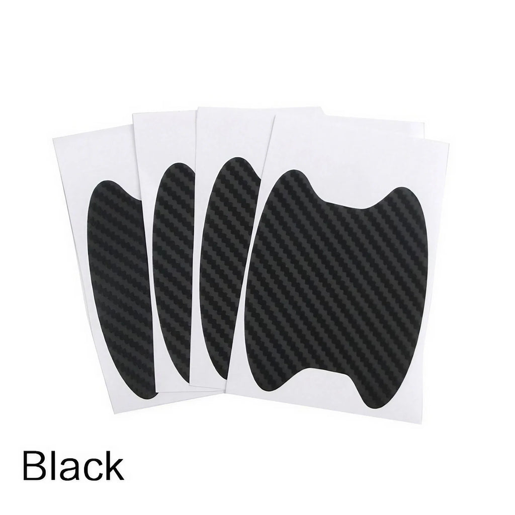Carbon Fiber Look Door Handle Scratch Guard Film, 4-Pack