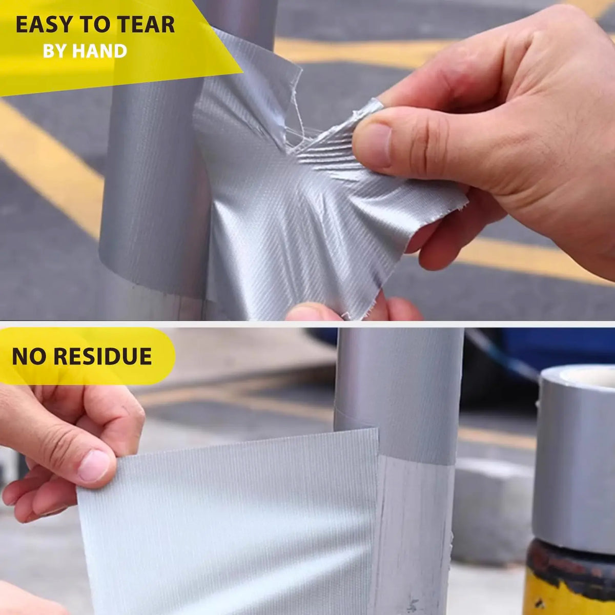 Silver Heavy-Duty Waterproof Duct Tape – Tear by Hand