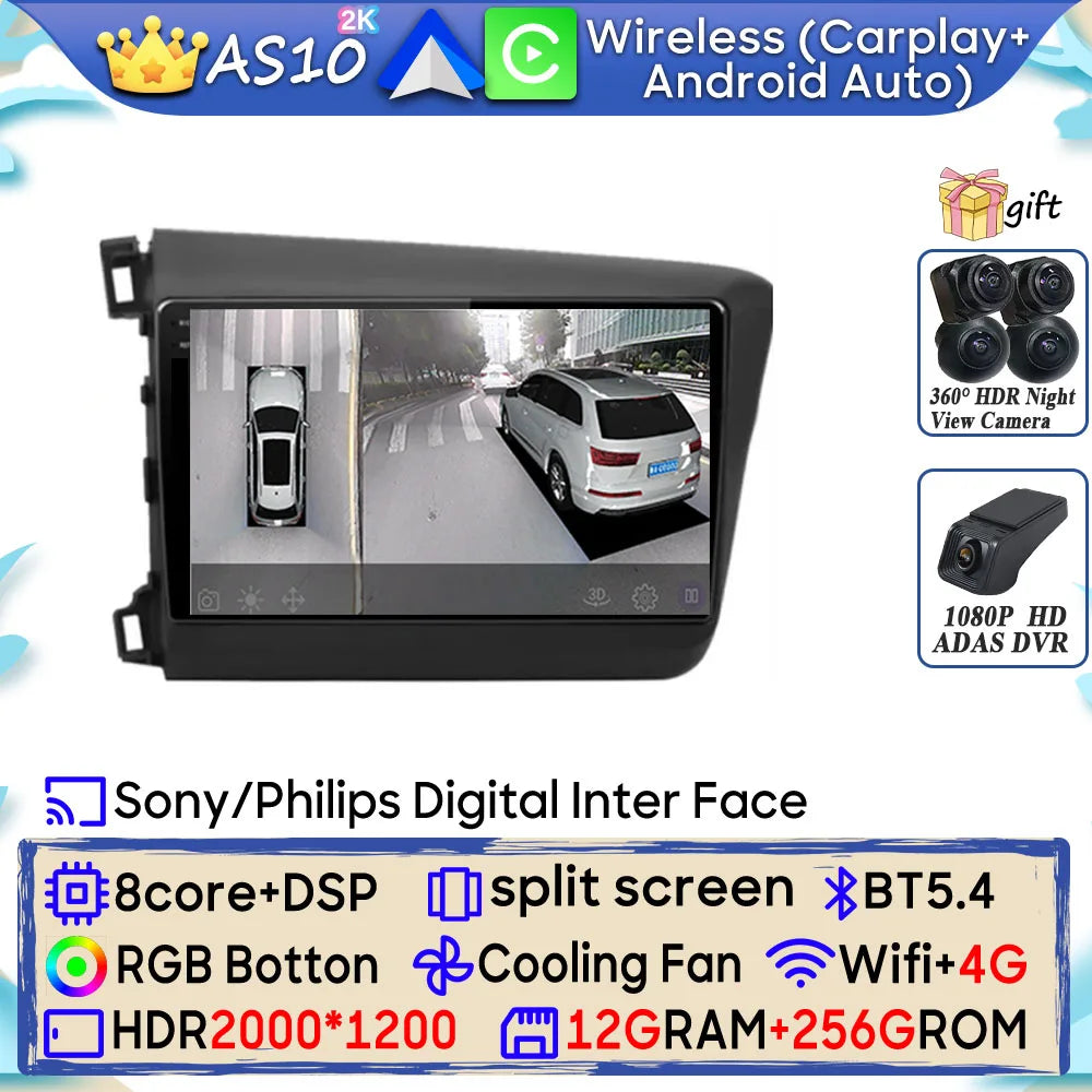 Android 15 Car Radio for Honda Civic 2012-2015 | GPS & Bluetooth - image 13