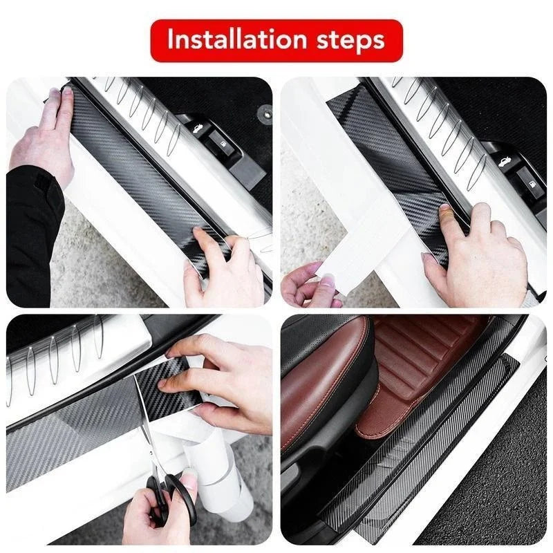 3D Carbon Fiber Protective Tape Roll for Door Sills and Mirrors
