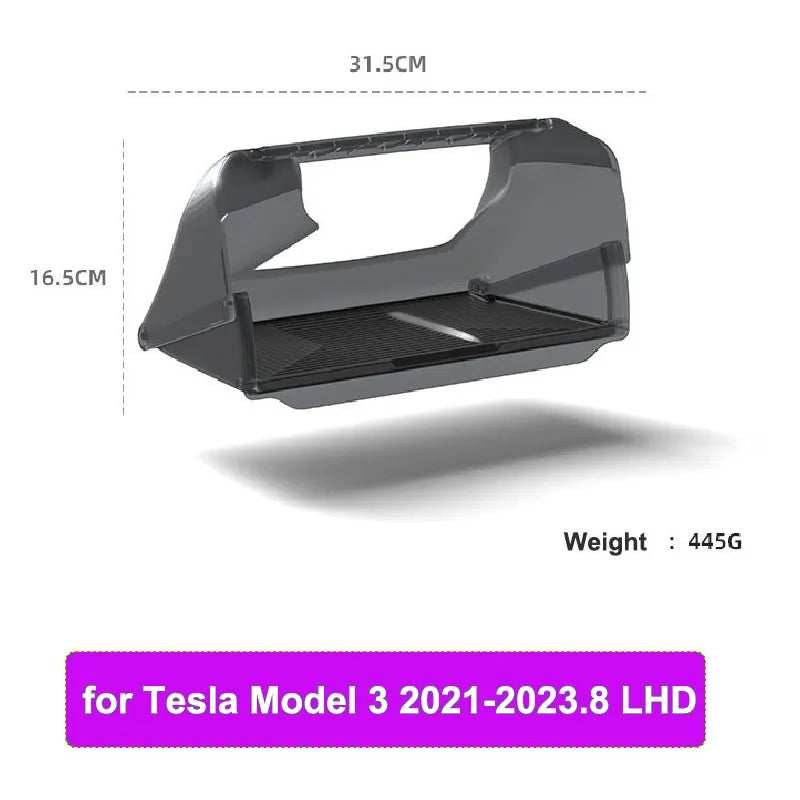 Under Screen Hidden Storage Tray for Tesla Model 3 and Model Y