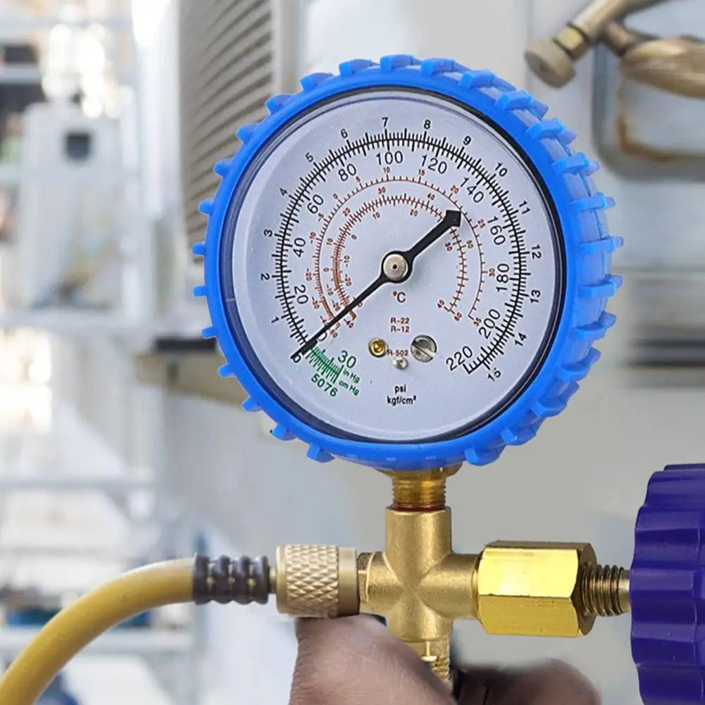 Air Condition Gauge For R22 And R134 Refrigerants High And Low Manifold Gauge High-precision Pressure Gauge