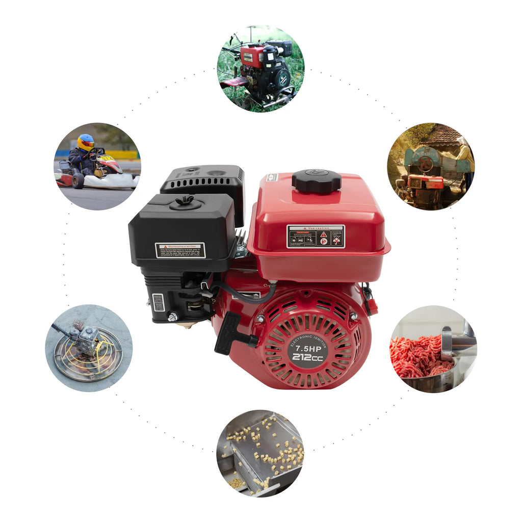 212cc 7.5HP 4-Stroke Gas Engine with Recoil Start for Pumps and Karts