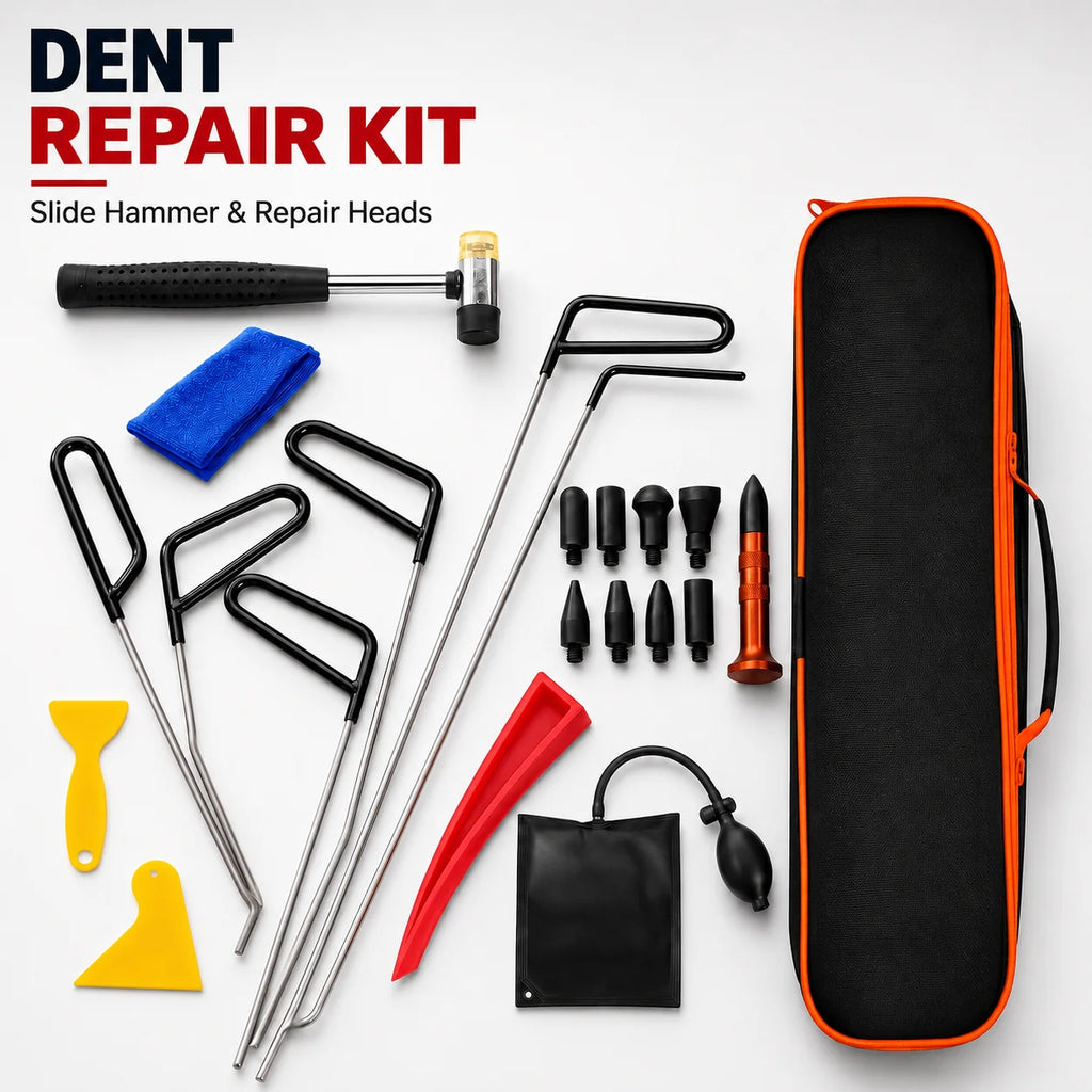 Paintless Dent Repair Kit - Car Dent Removal Tool with Hammer & Rods - image 9